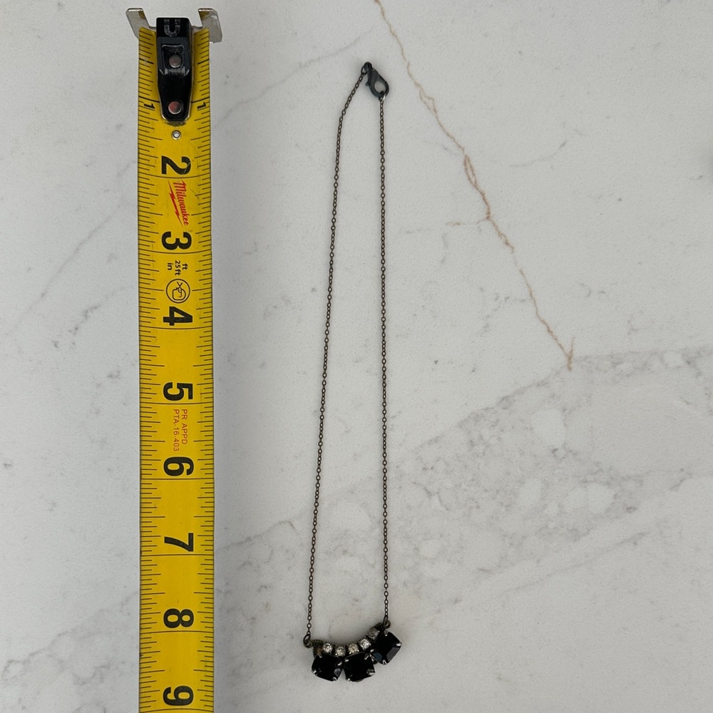 Black Crystal Pendant Necklace - Women Jewelry
